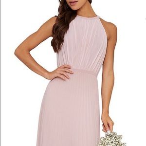 Chi Chi London “Carlita” Maxi Dress, size 16, blush pink. NWT.